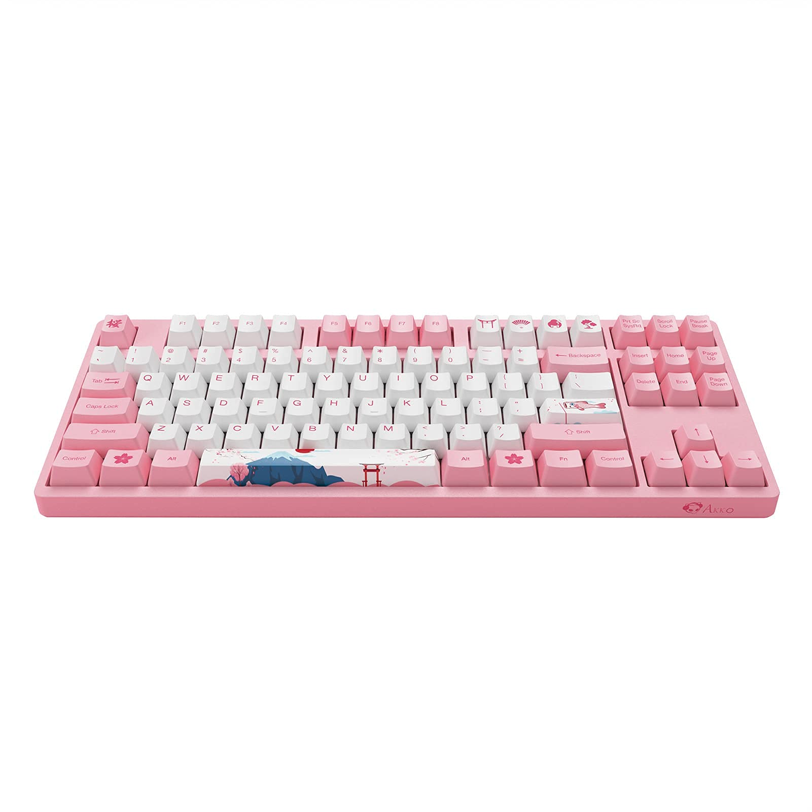 Akko 3087 Tokyo 87-Key Wired Mechanical Gaming Keyboard - Pink, Programmable with PBT Dye-Sub Keycaps, N-Key Rollover, 2nd Gen Orange Tactile Switch for PC, Laptop, Mac - Perfect for Gaming, Typing & Office Work