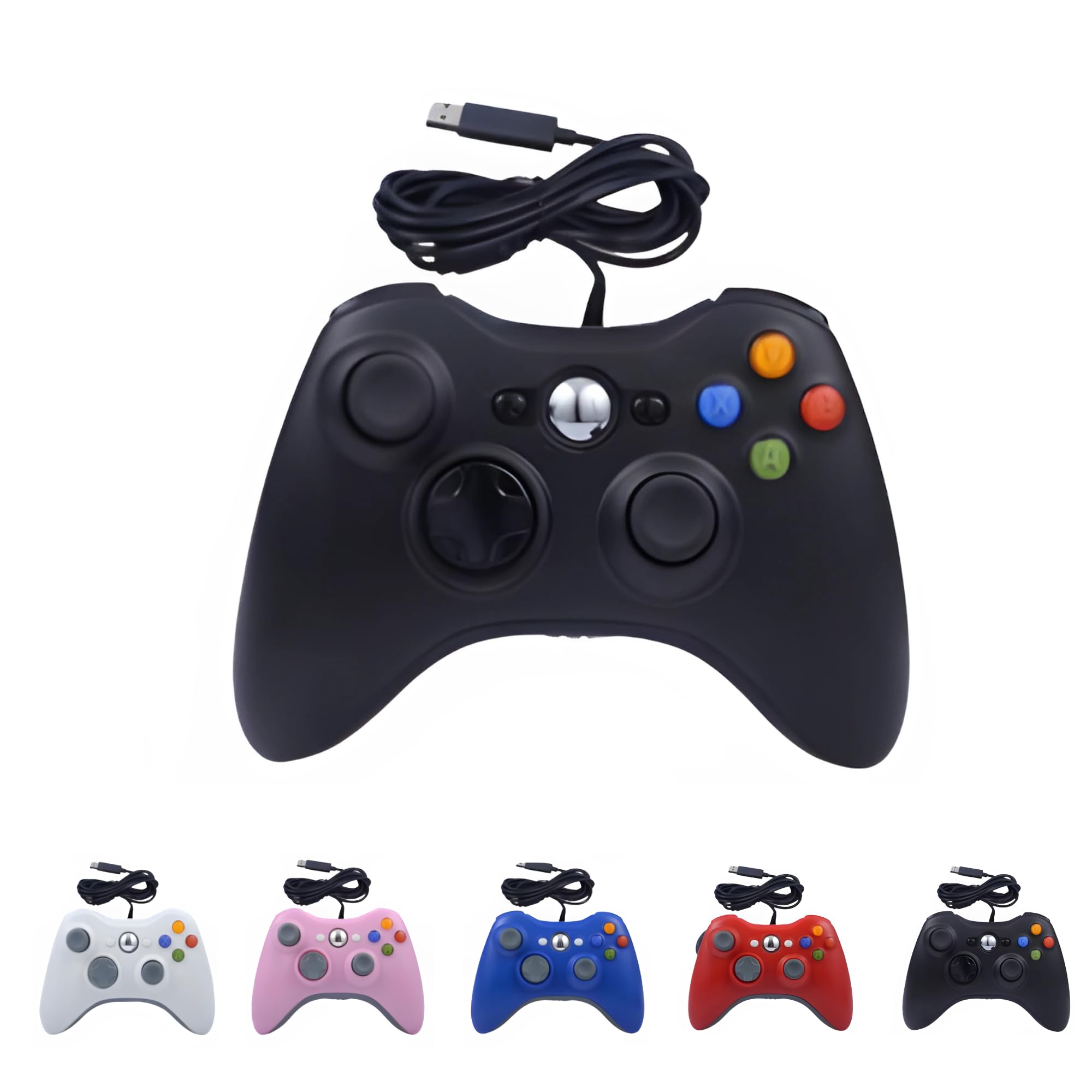 THE PERFECT PART PC Controller - Wired USB Gaming Controller for PC with Dual Vibration, Audio Port & 8-Way D-Pad | Perfect for Steam, Fortnite, and Racing Games