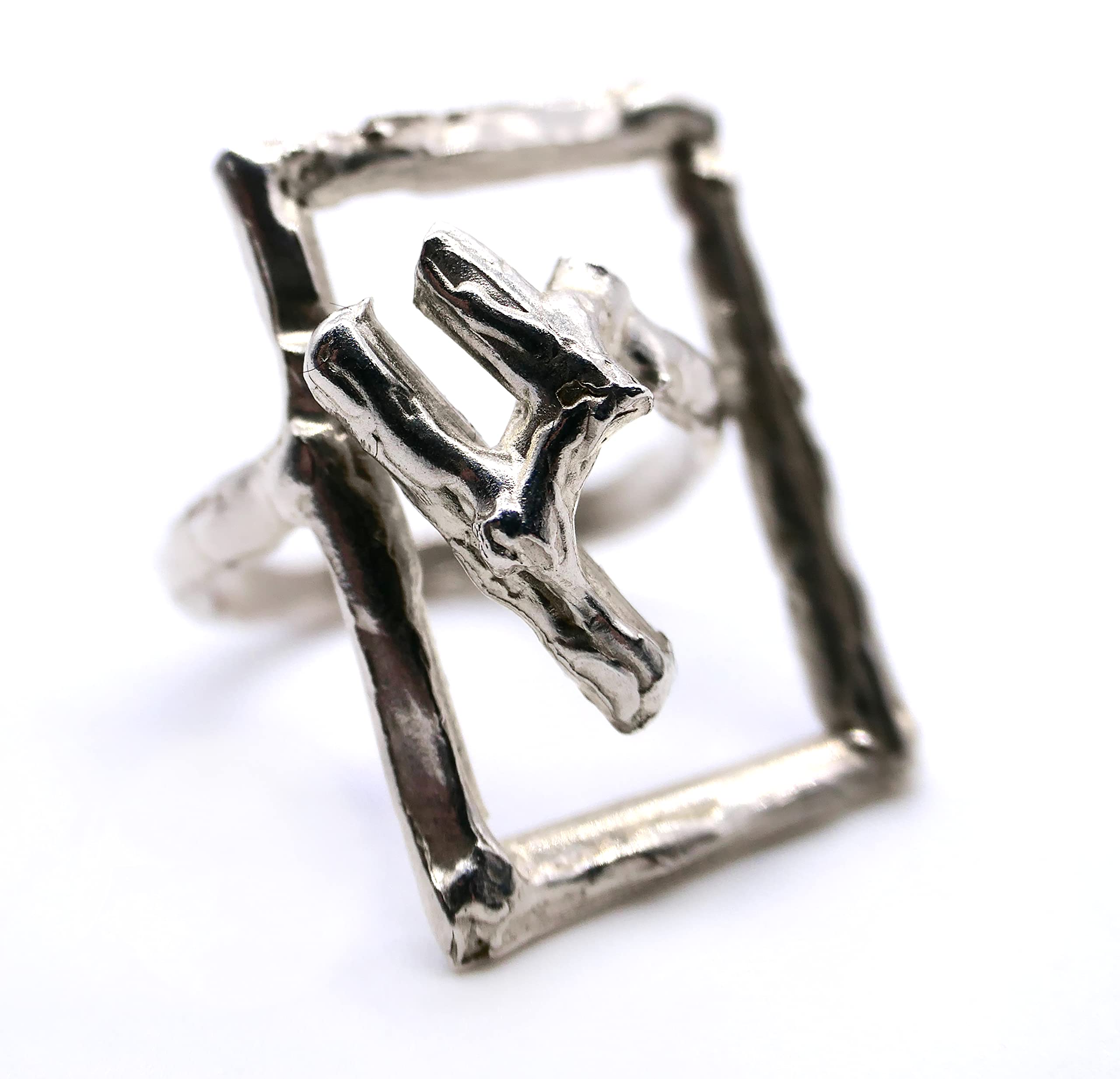 925 Sterling Silver Mirror Extreme Ring for Women - Elegant & Hypoallergenic Jewelry for Parties, Weddings & Everyday Wear
