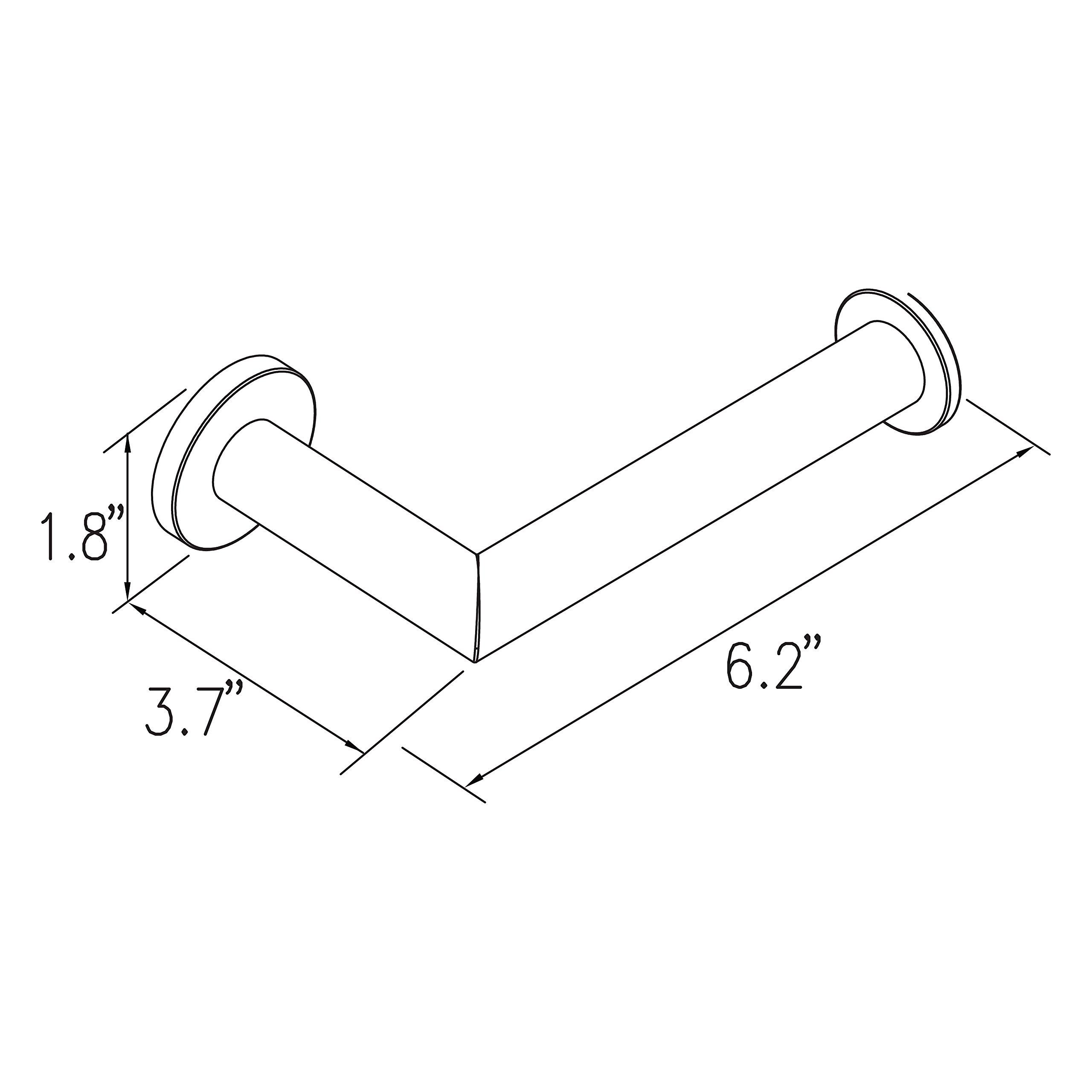 Kubic Single-Post Chrome Toilet Paper Holder - 9