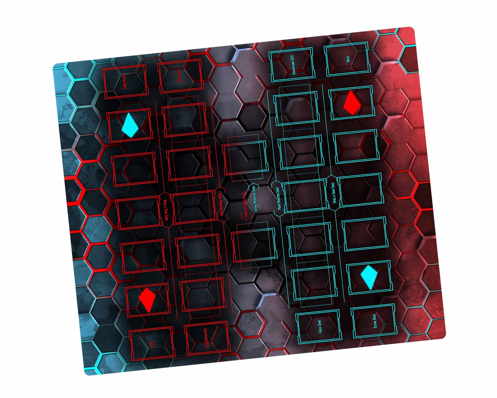 Hexagon Yugioh Playmat - 2-Player Duel Field for TCG & Master Rule - Gaming