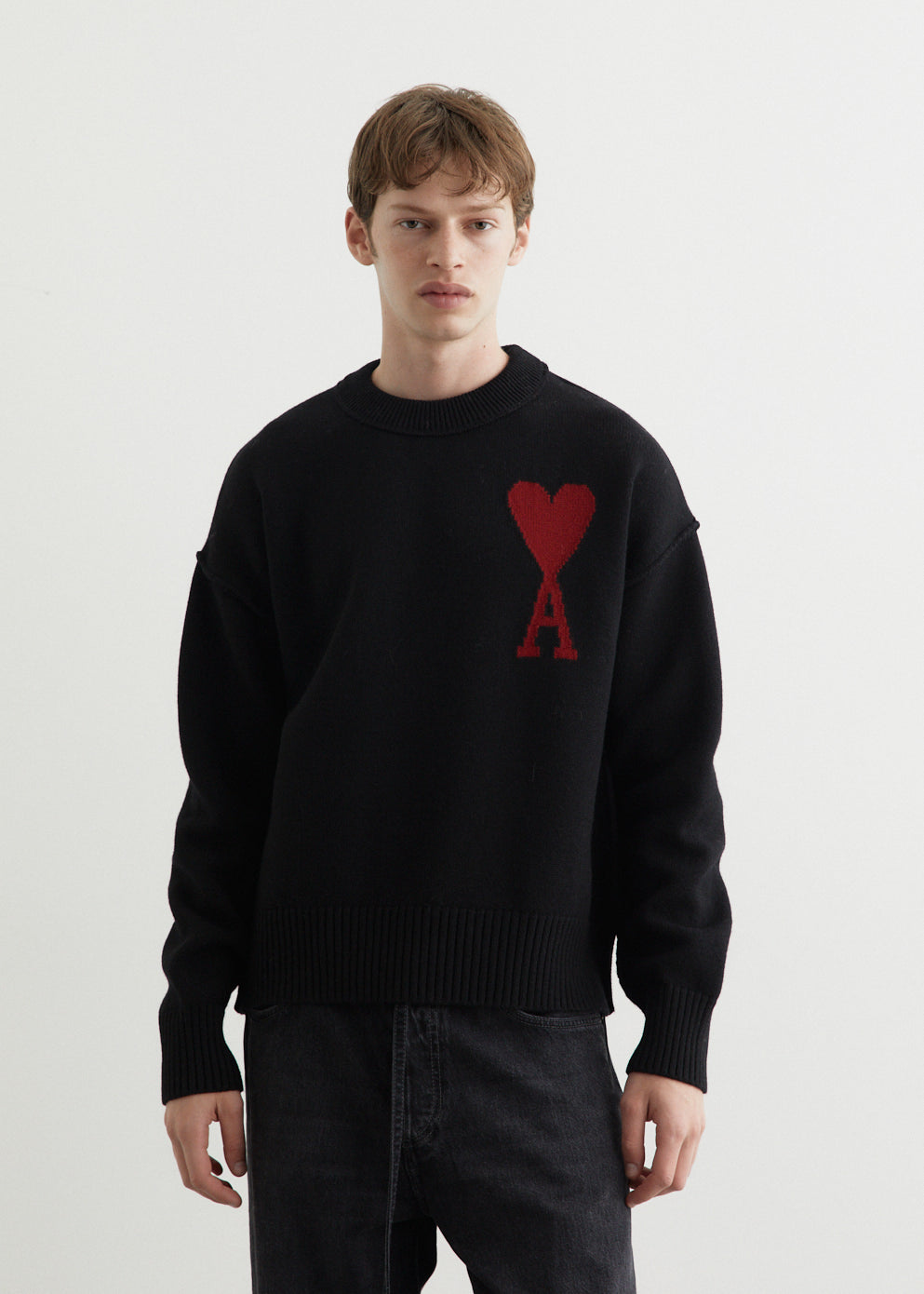 Red ADC Sweater - 100% Felted Wool Knitwear for Women | Cozy Winter Pullover for Casual Wear & Outdoor Activities