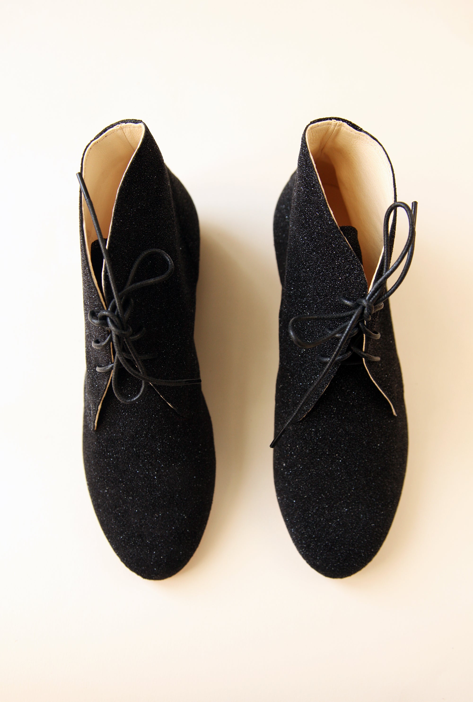 LEA Boots - Black Sparkle Women's Fashion Ankle Boots for Party, Night Out & Special Occasions