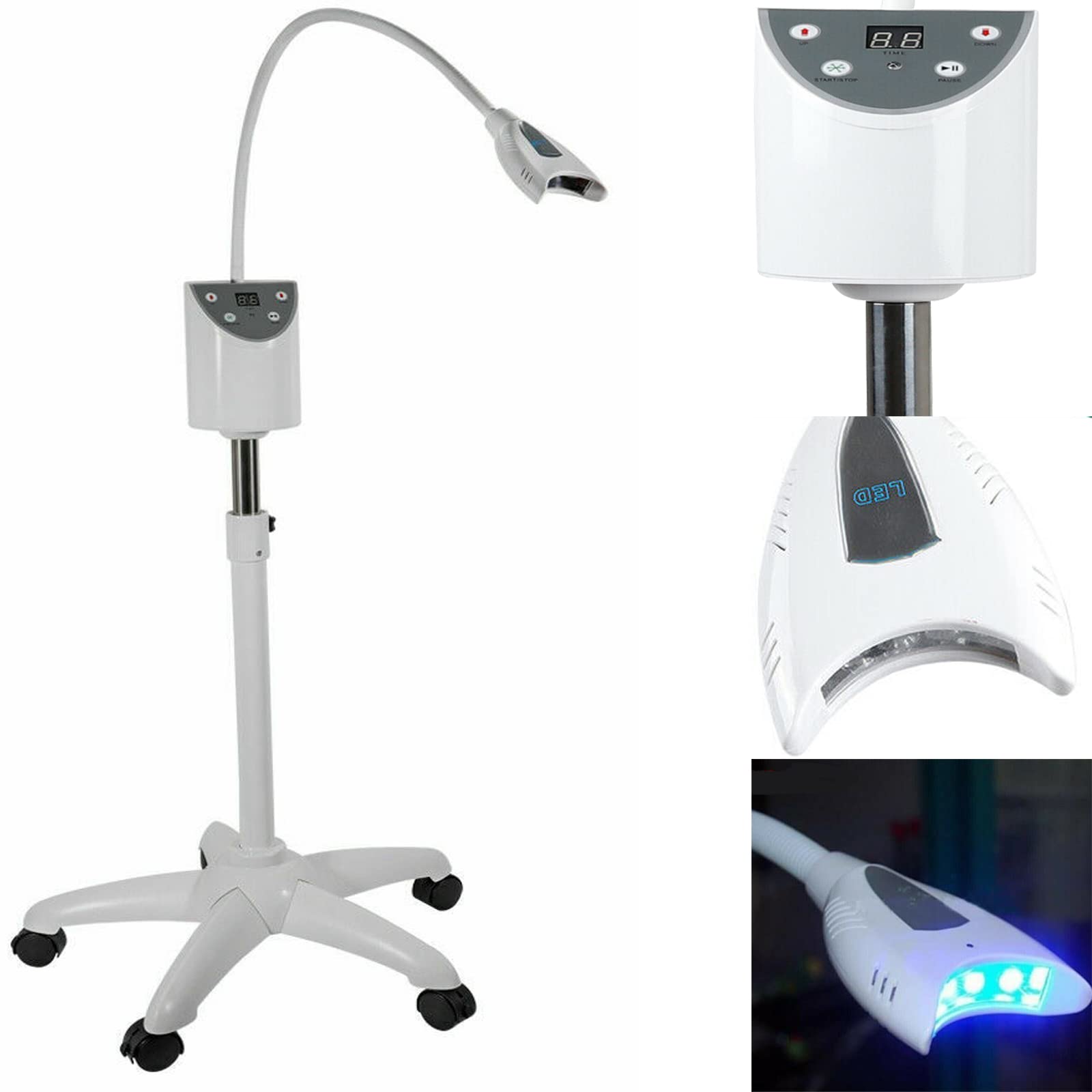 Professional LED Teeth Whitening Lamp - Accelerates Dental Bleaching for Brighter Smile | Portable & Floor Standing Options | Fast US Shipping | Perfect for Home Use & Dental Clinics