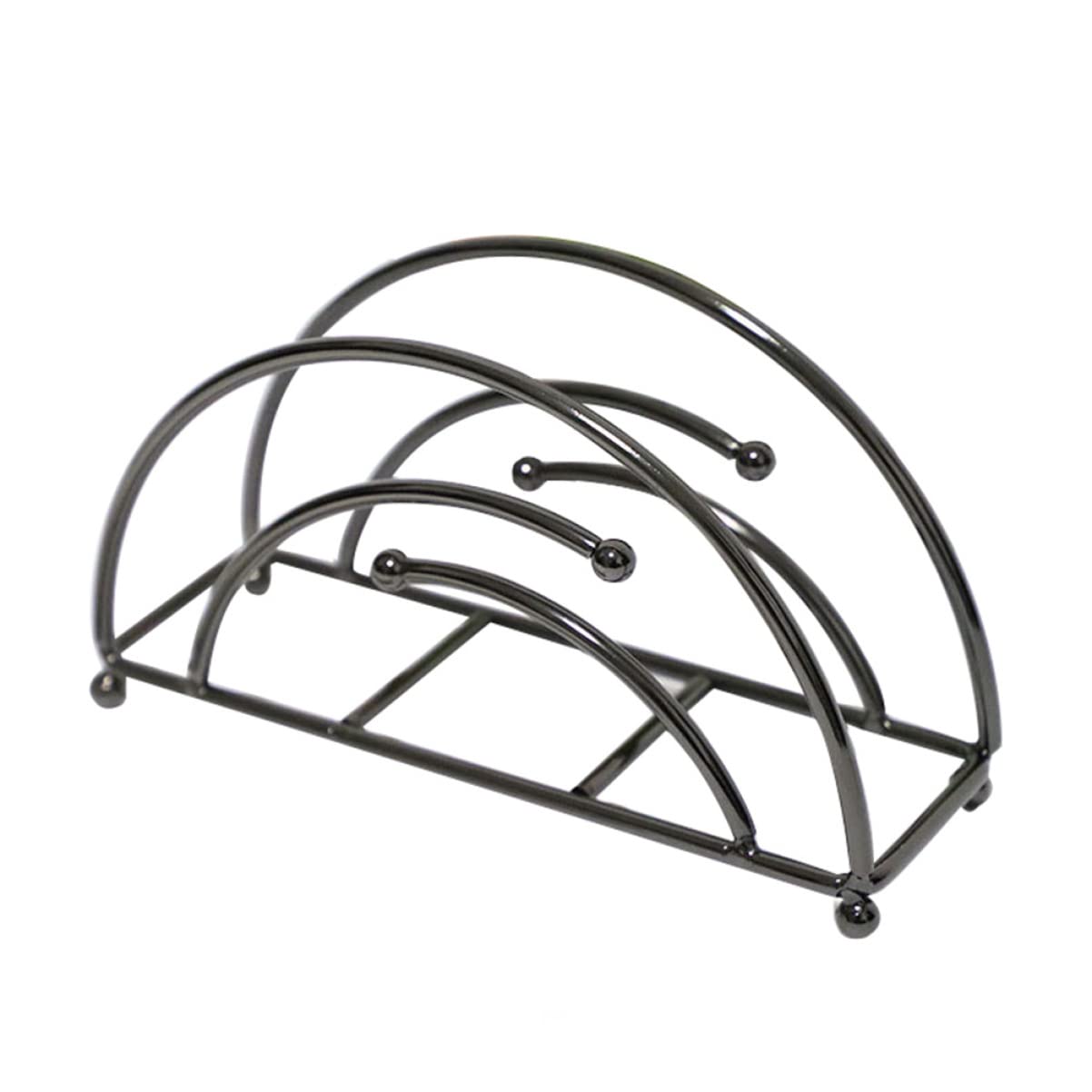 BestonZON Iron Art Napkin Holder - Farmhouse Style Semicircle Table Napkin Dispenser for Kitchen, Dining Room & Restaurant Decor