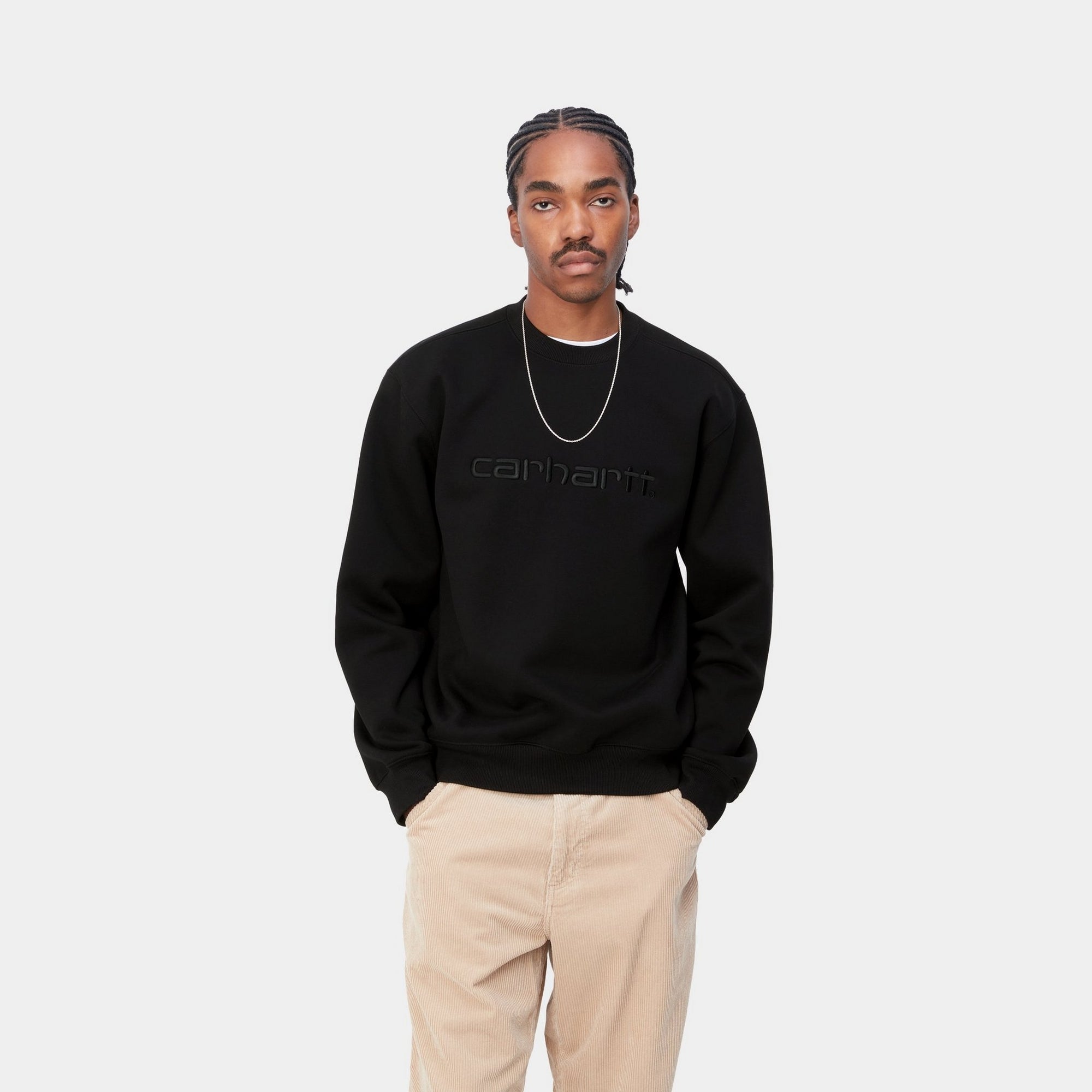 Carhartt Men's Heavyweight Sweatshirt - Black | Durable Cotton Pullover for Work & Outdoor Activities