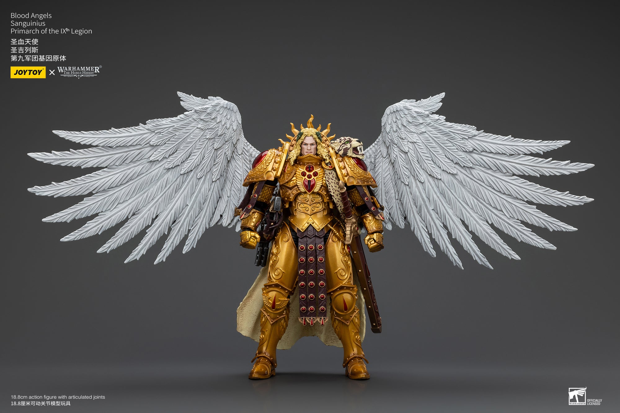Pre Order 1/18 JOYTOY Warhammer The Horus Heresy Blood Angels Sanguinius Primarch Action Figure - IXth Legion Reissue Collectible Model for Display & Gaming Scenes