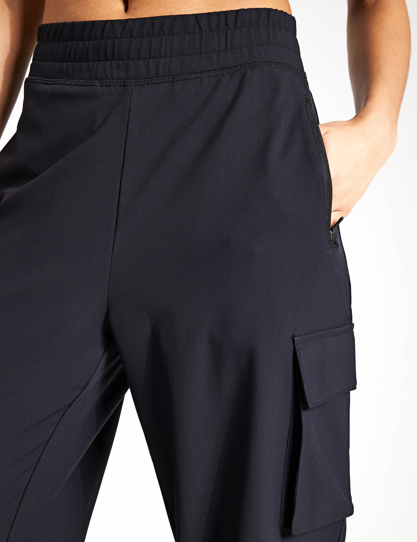 Stylish Women's Cargo Pants - Black | High Waist Utility Pants with Multiple Pockets | Perfect for Hiking, Travel & Everyday Wear