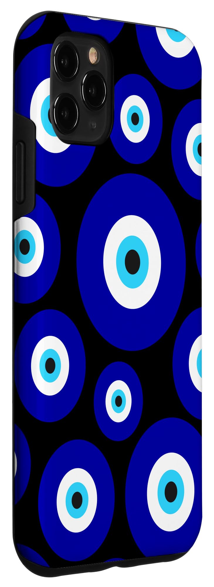 iPhone 11 Pro Max Case - Premium Blue & Black Evil Eye Protection Cover | Slim Fit Shockproof Phone Case for Everyday Use & Travel Protection