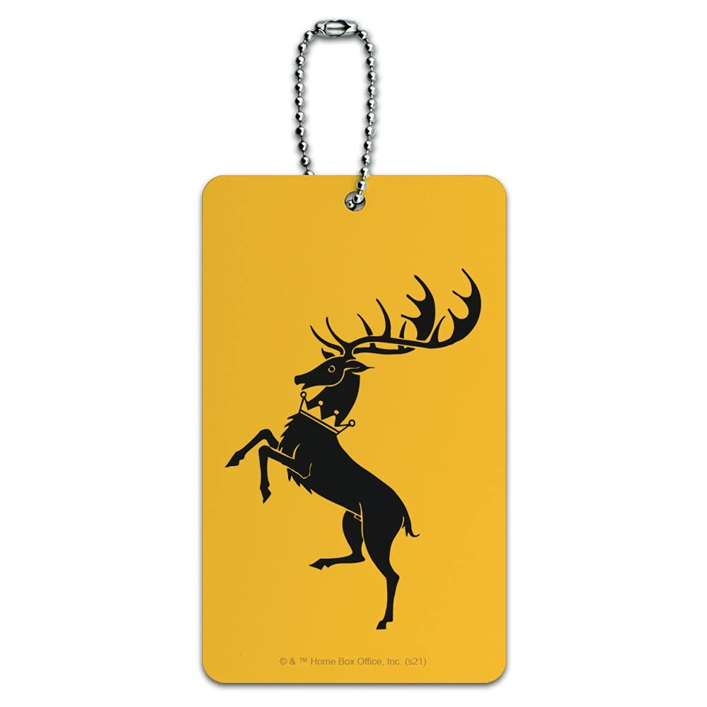Game of Thrones Baratheon Sigil Luggage Tag - Durable Carry-On ID Card for Suitcases & Travel Bags - Perfect for Airports, Business Trips, and Vacation Travel Accessories