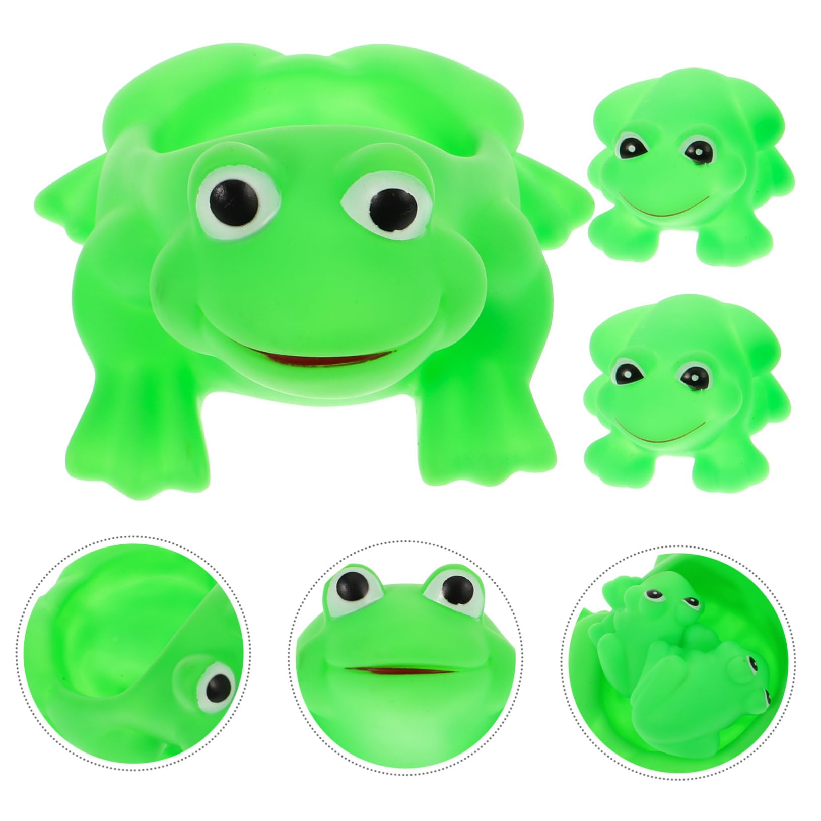FAVOMOTO 6 Pack Shower Toys for Kids - Fun Bath Squirter Toys Set for Toddlers, Slow Rising Pool Toys (Green) - Perfect for Bathtime, Swimming Pools & Water Play Activities