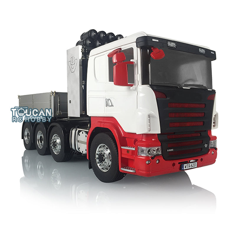 1/14 Scale 8x8 LESU RC Tractor Truck Model - Metal Chassis with Equipment Rack, Cabin Roof & High Torque 2-Speed Gearbox - Perfect for Off-Road Adventure and RC Car Collectors