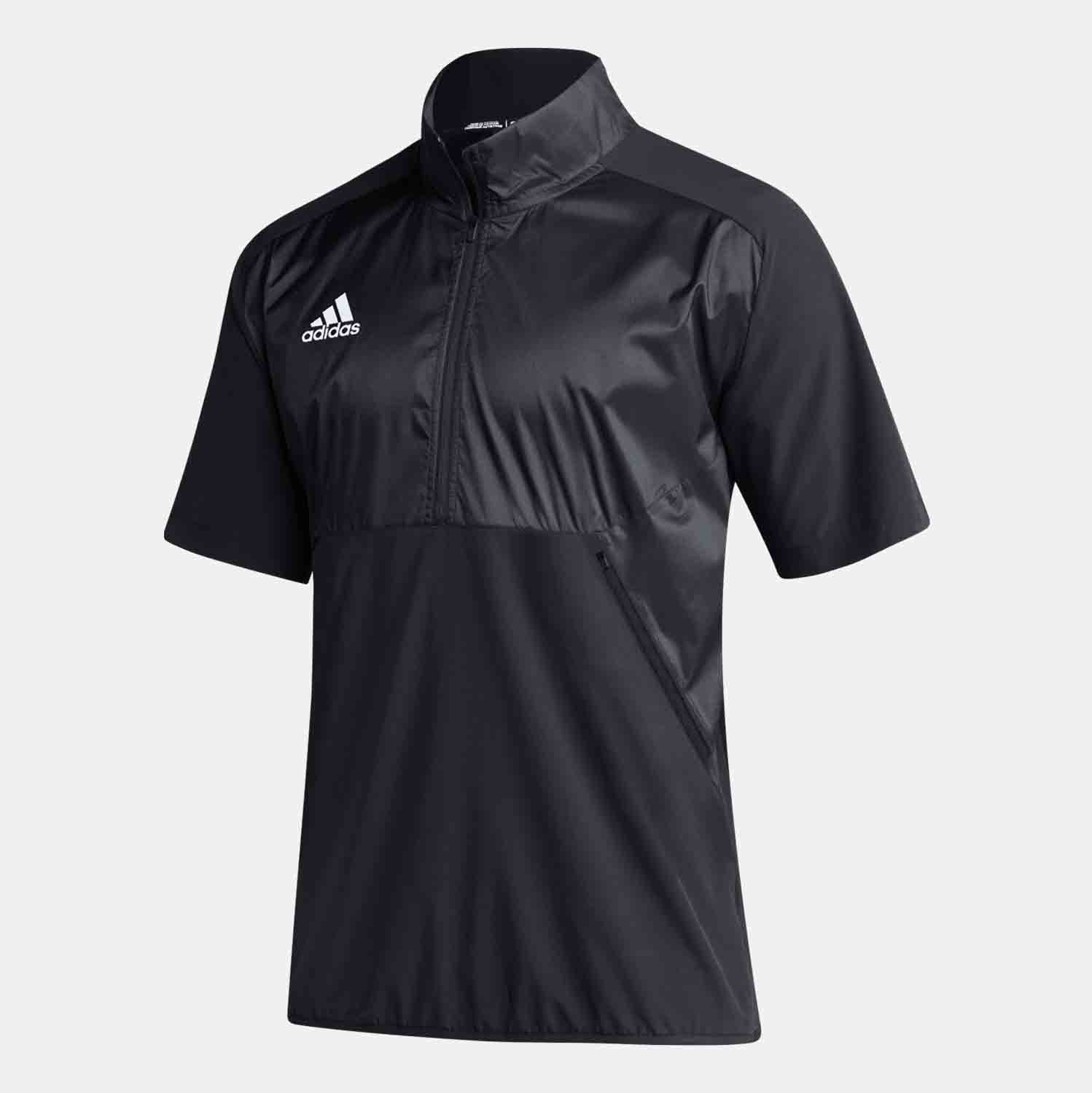 Men's Training Sideline Short Sleeve 1/4 Zip Jacket - Lightweight Athletic Pullover for Running, Gym & Outdoor Sports