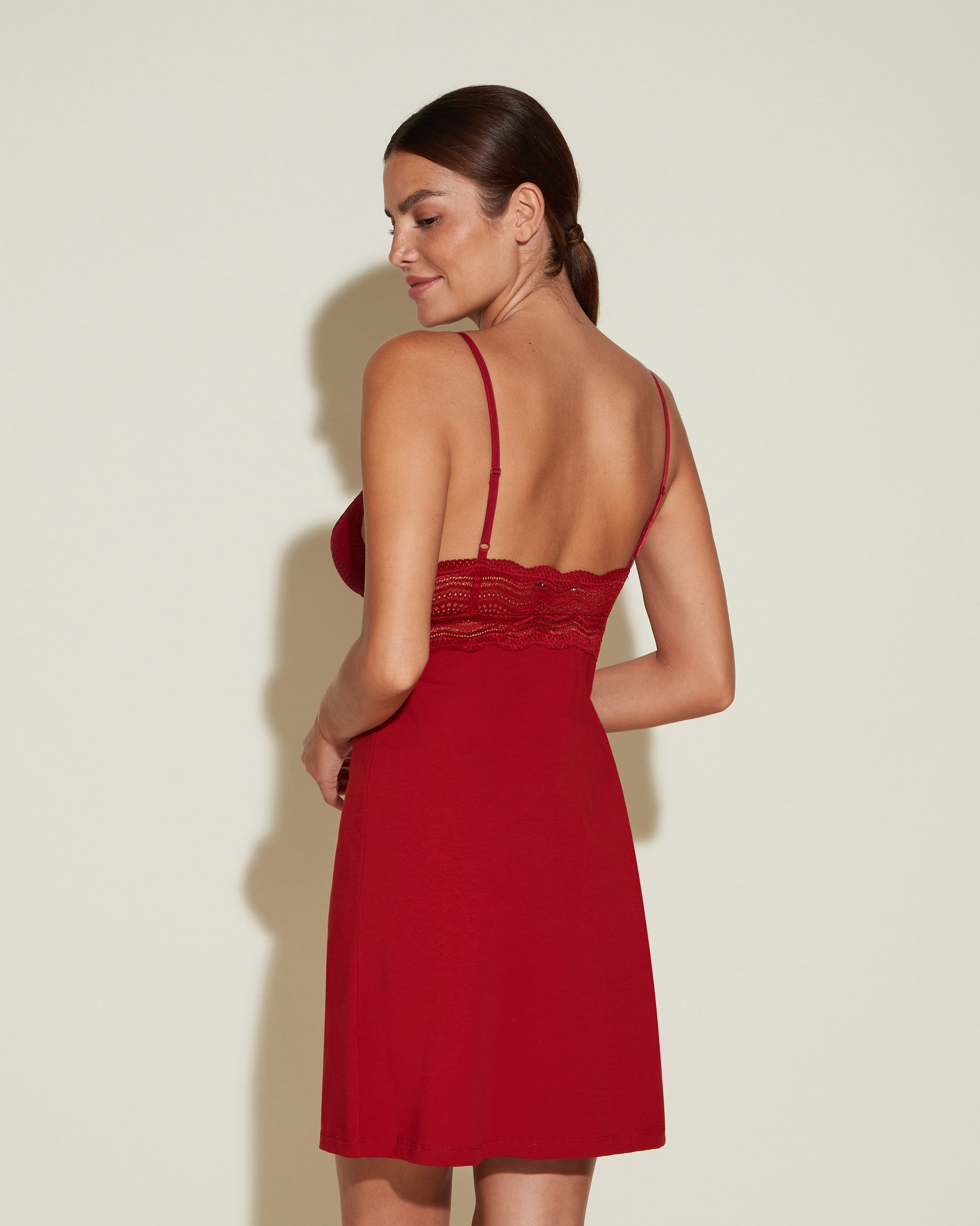Dolce Babydoll Lingerie Set - Sexy Red Satin Chemise Nightwear for Women | Perfect for Valentine's Day, Anniversary & Romantic Nights
