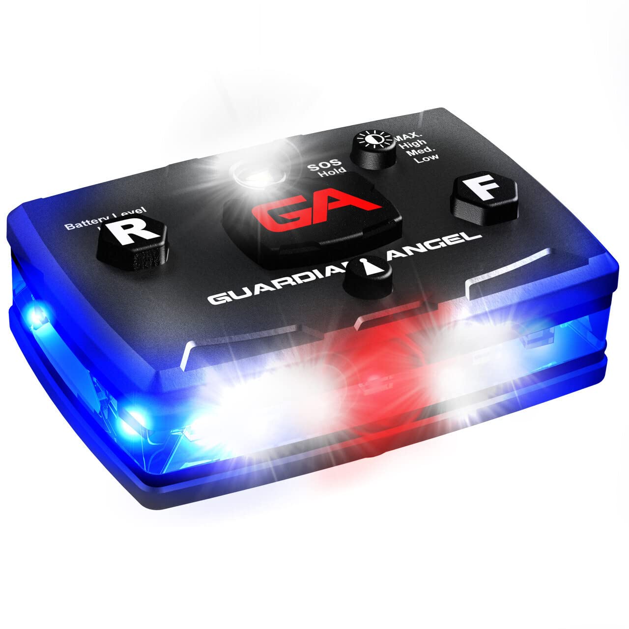 Guardian Angel Elite Series Personal Safety Light Bar - Magnetic Hands-Free Flashlight with Rechargeable Battery for Night Running, Hiking & Emergency Use - Perfect for Outdoor Adventures & Home Safety