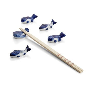 Premium Asian Chopstick Rests Set - Ceramic Chopstick Holders for Sushi, Ramen & Asian Dining - Elegant Tableware for Restaurants & Home Use