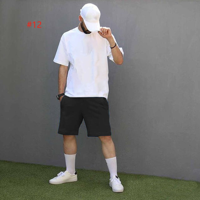 Men's Casual Short Sleeve T-Shirt and Shorts Set - Comfortable Summer Outfit for Beach, Gym, and Everyday Wear