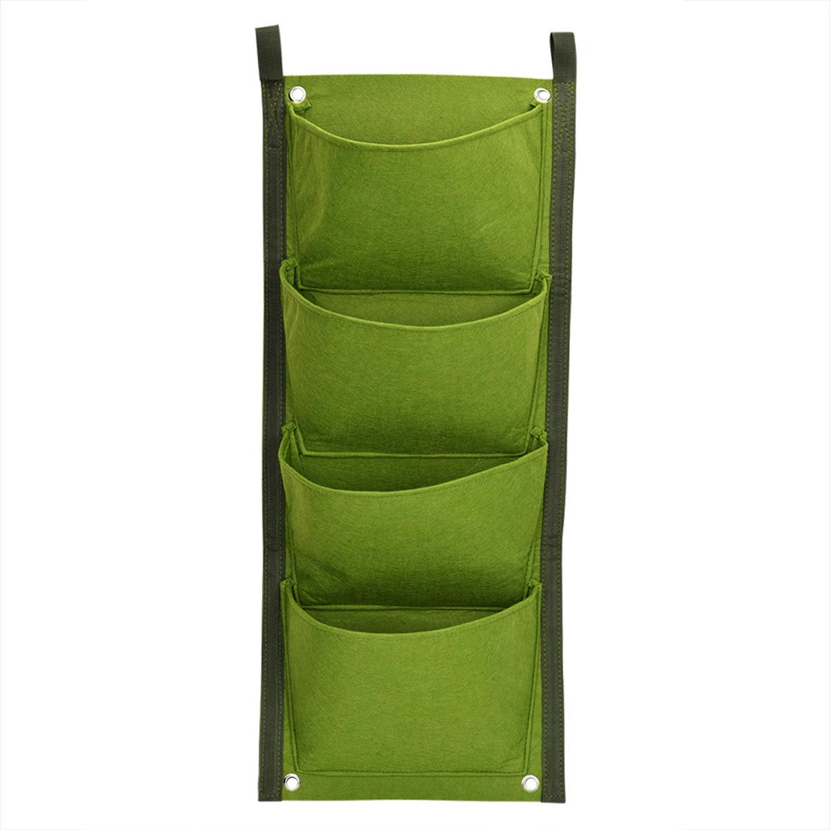 Petyoung Vertical Hanging Garden Planter with 4 Pockets - Wall Mounted Plant Grow Bags for Indoor & Outdoor Decor - Perfect for Small Spaces, Balconies, and Patios