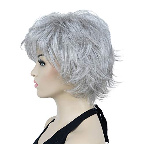 Stylish Short Layered Shaggy Synthetic Wig with Bangs for Women - Perfect for Cosplay, Halloween & Daily Fashion Looks
