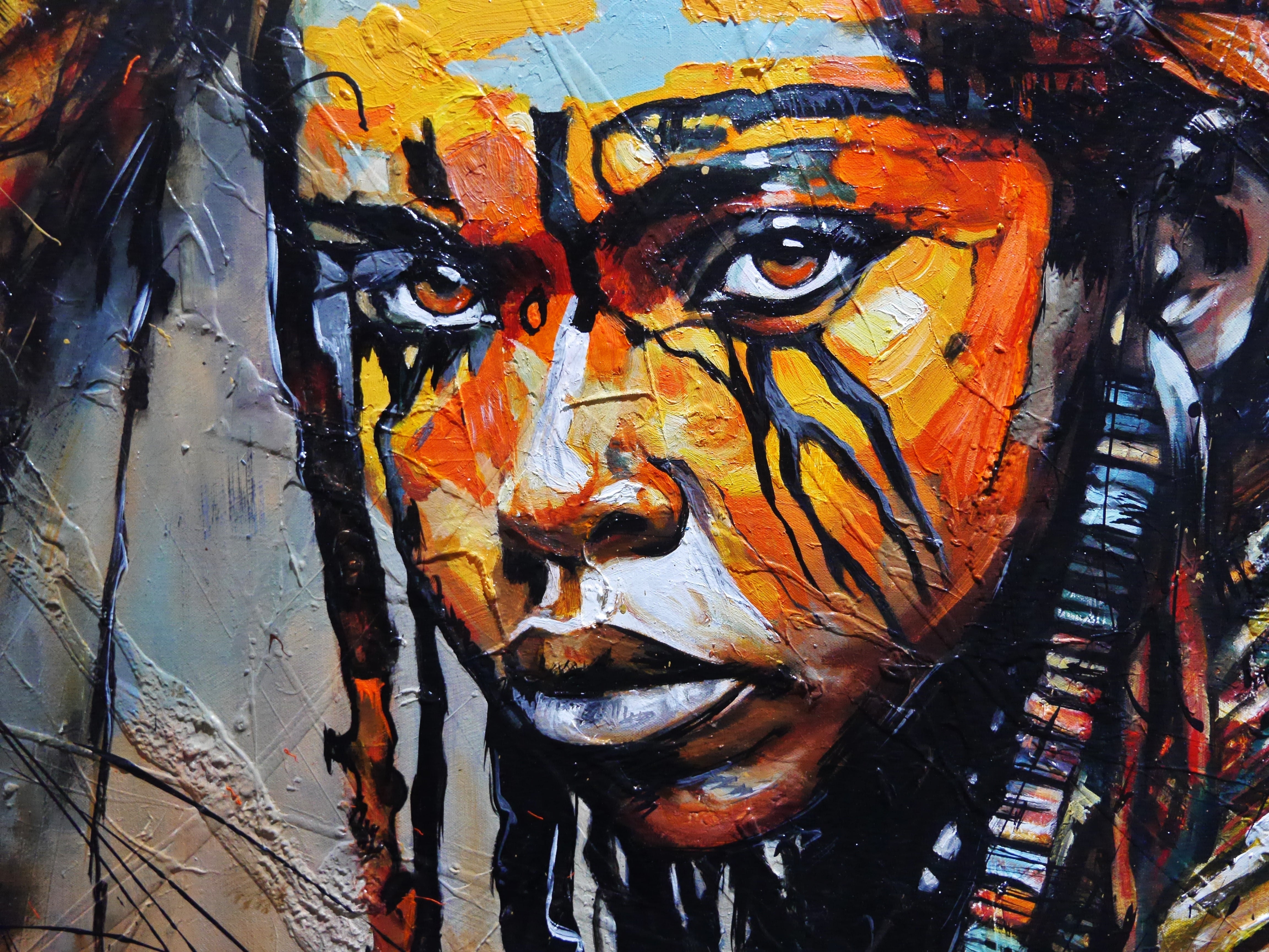 Ochre Warrior 160cm x 100cm Abstract Textured Framed Canvas Art - Bold Modern Wall Decor for Living Room, Bedroom & Office