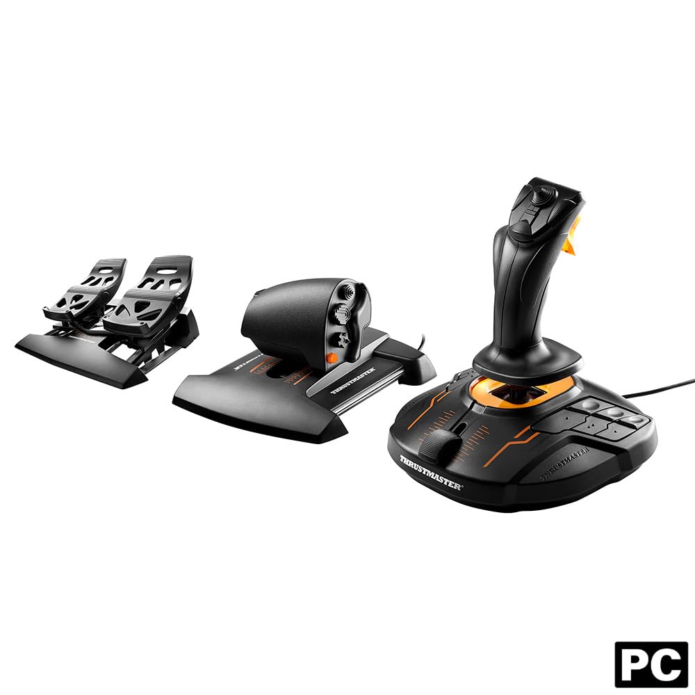 Thrustmaster T16000M FCS Flight Pack - USB Joystick, Throttle & Rudder Pedals for PC Flight Simulator Games (Windows Compatible) | Perfect for Microsoft Flight Simulator, X-Plane & DCS World