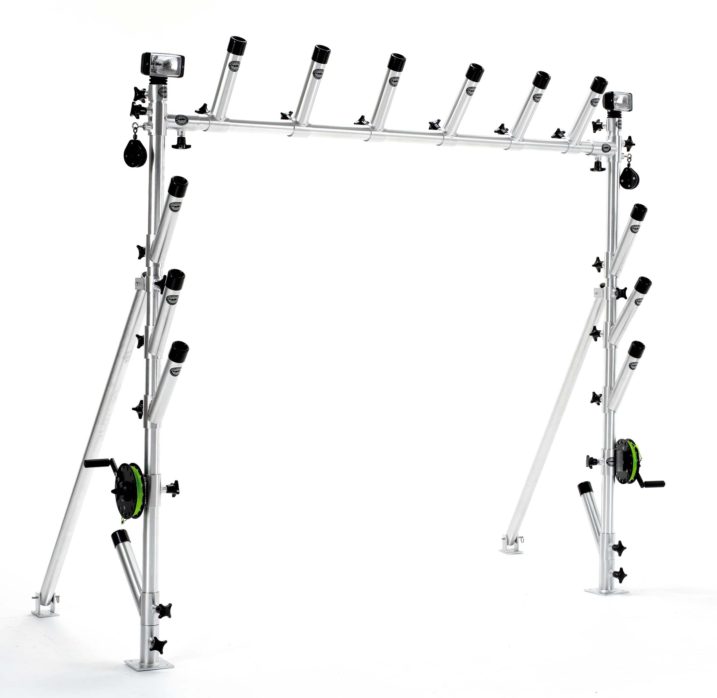 **Rocket Launcher Radar Arch with Rod Storage & Trolling System (Track Base) – Perfect for Fishing Boats & Marine Adventures**    优化说明（仅返回标题，此部分仅作参考）：   - 关键词优化：包含核心搜索词 