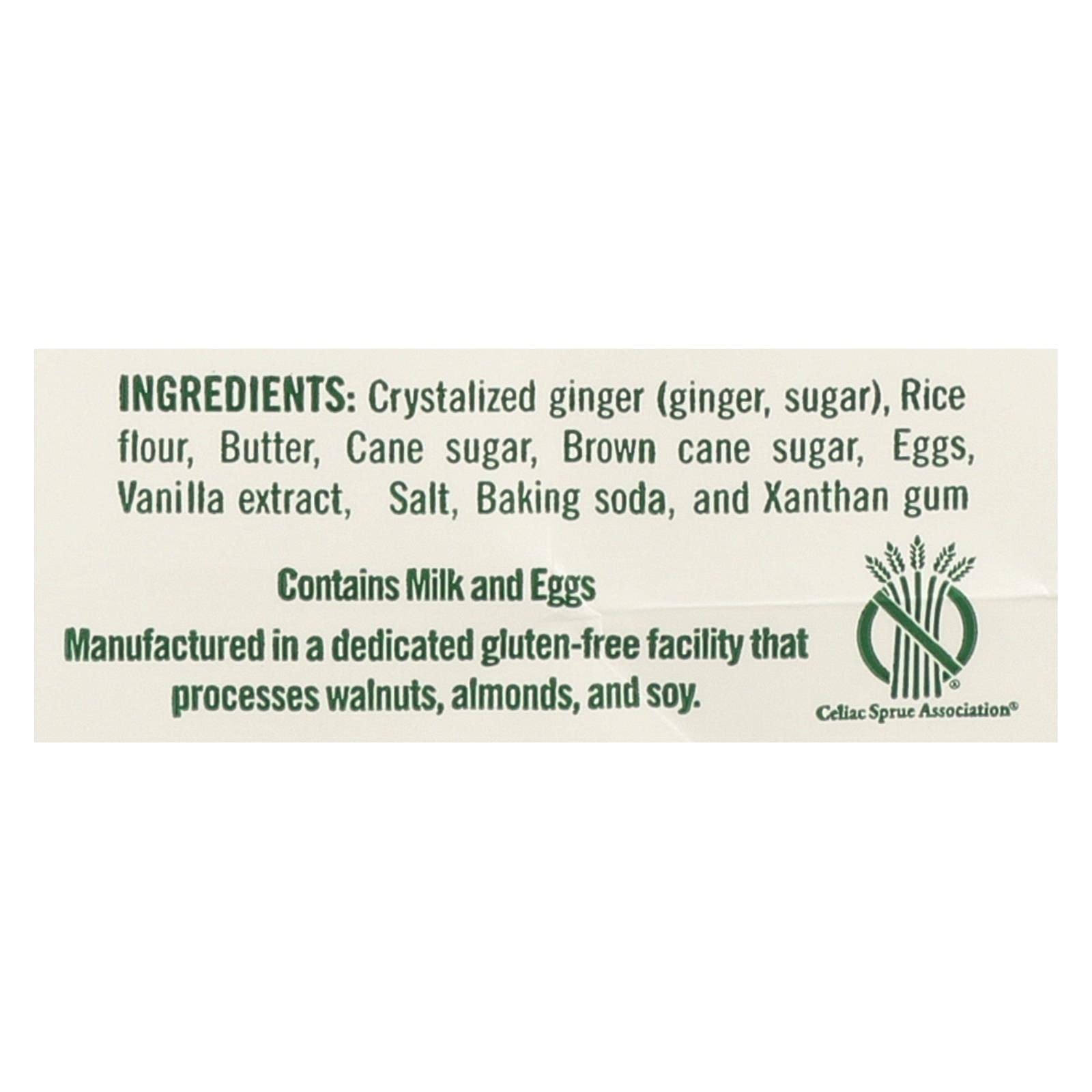 Gluten Free Ginger Zinger Cookies by Tate's Bake Shop - 7 Oz (Pack of 12) | Delicious Snack for Holidays, Parties & Gift Giving | Vegan & Allergy-Friendly Treats