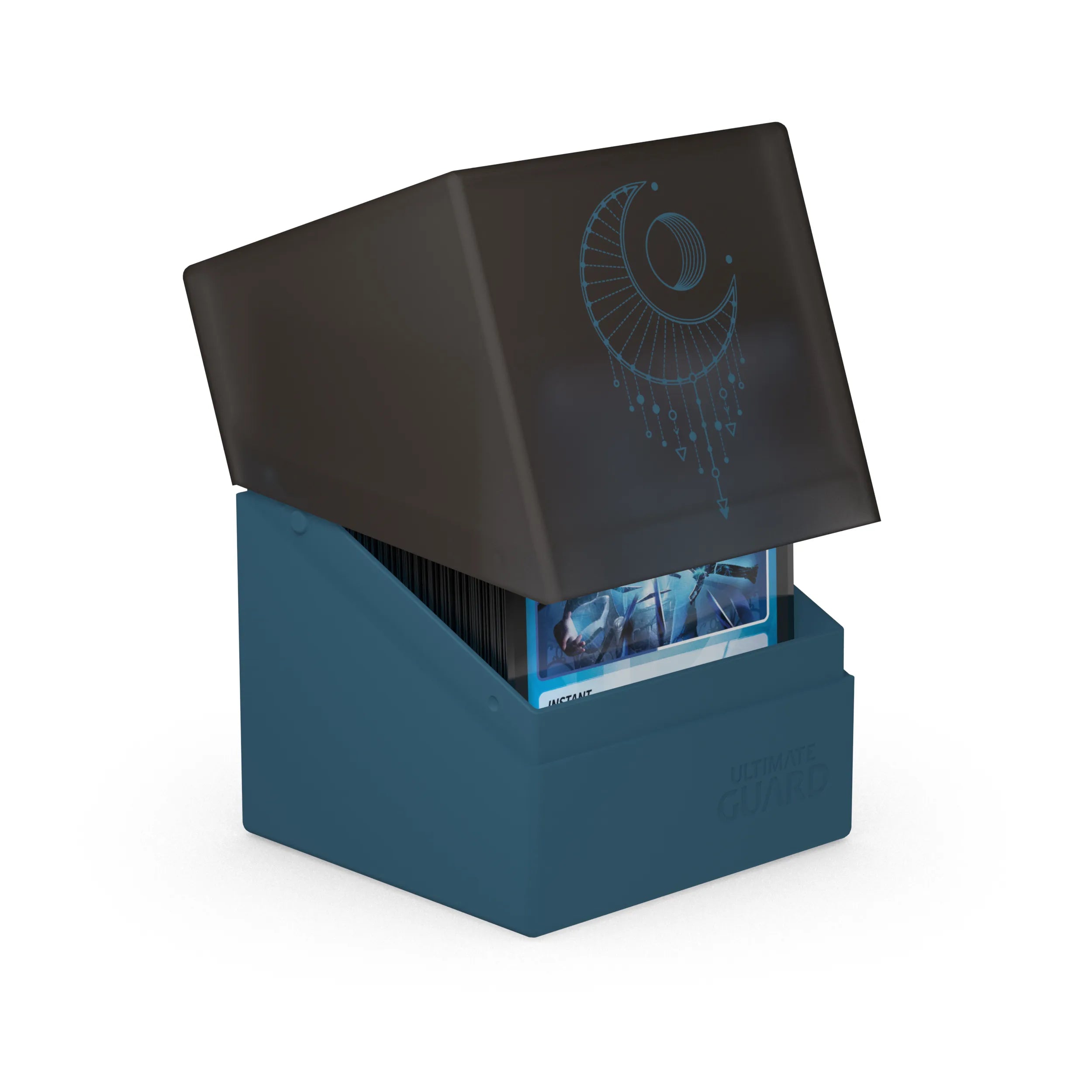 Druidic Secrets Umbra Dark Blue Deck Box for Magic: The Gathering - Holds 100+ Cards - Premium Boulder Storage for TCG Players - Perfect for Game Nights & Collectors
