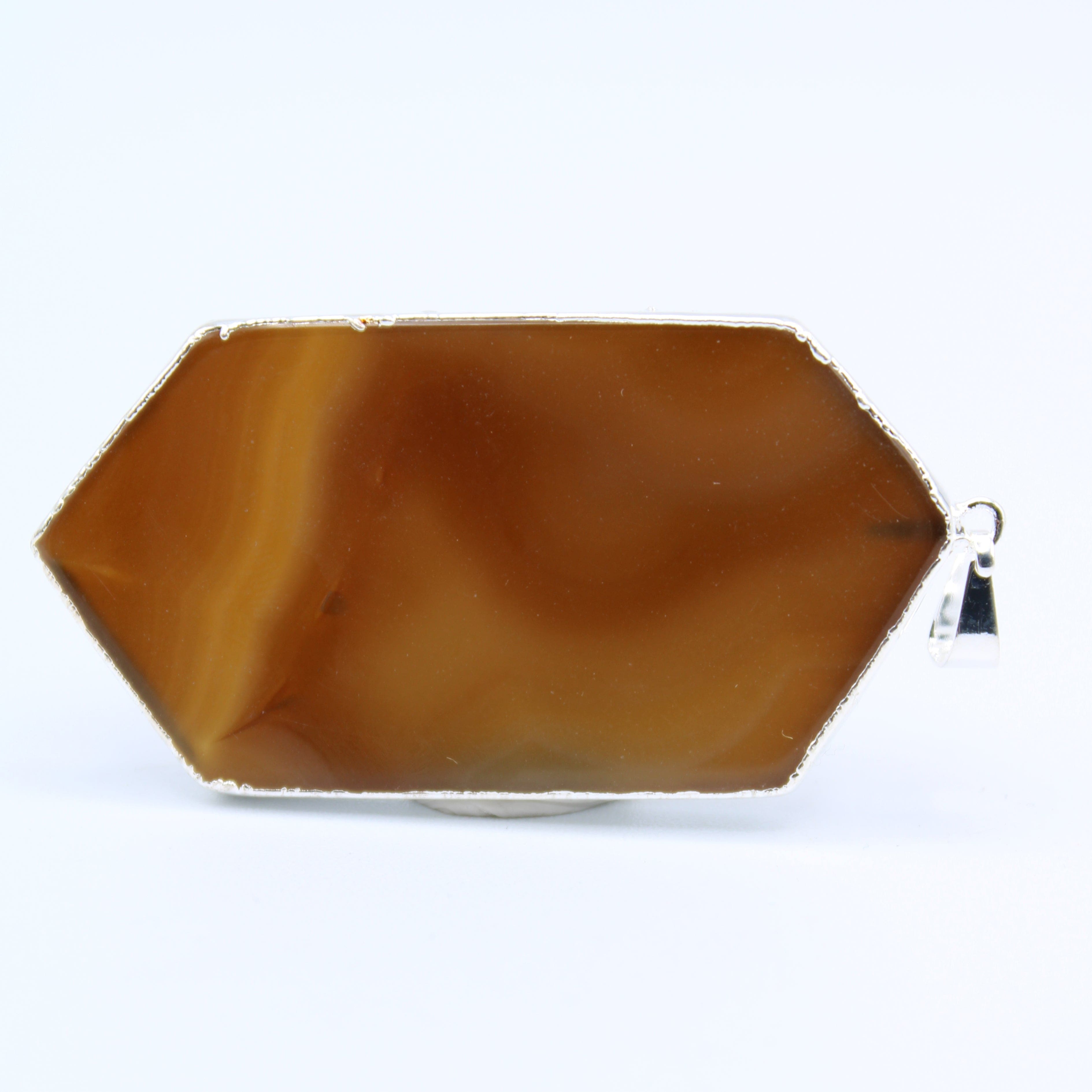 Natural Agate Slice Pendant Necklace - Healing Crystal Jewelry for Women - Boho Chic Accessory for Meditation, Yoga & Spiritual Healing