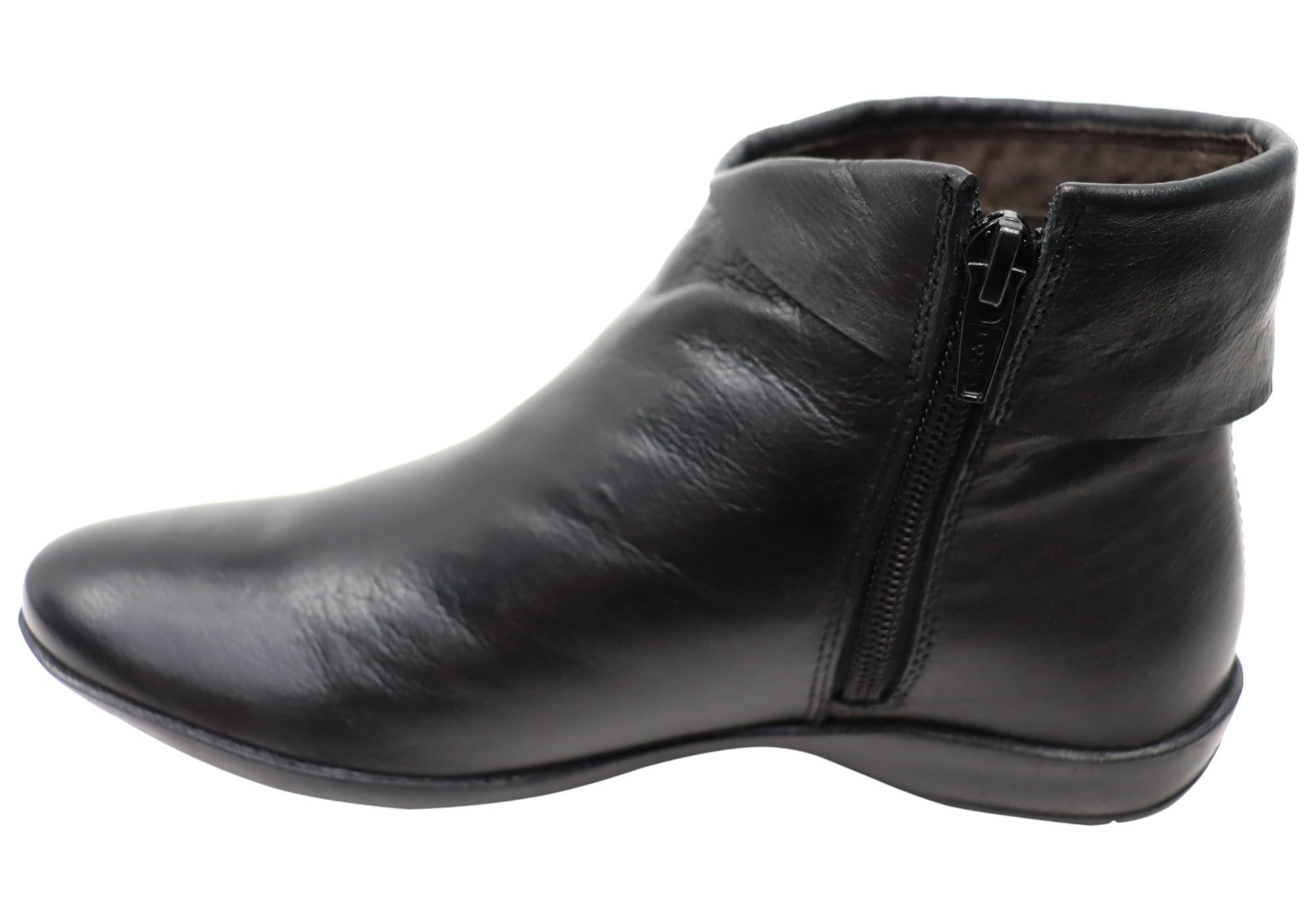 Perlatto Lotty Women's Comfortable Leather Ankle Boots - Made in Brazil - Stylish & Durable for Work, Travel & Everyday Wear