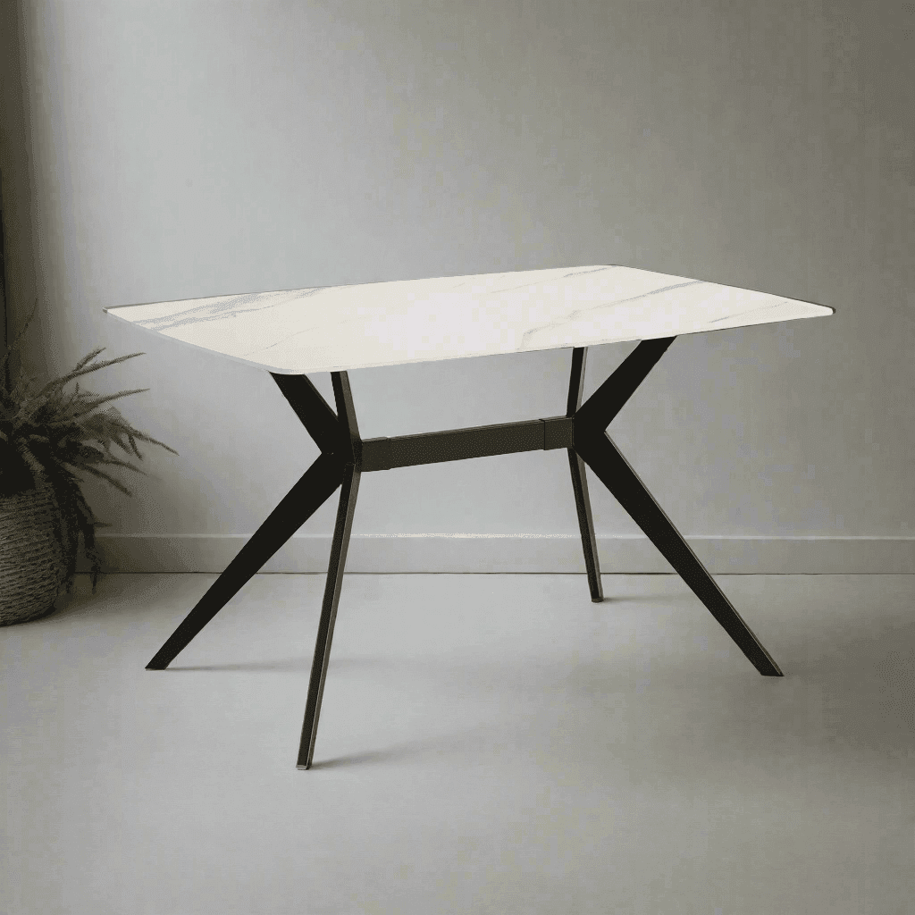Premium Janette Sintered Stone Dining Table - Durable & Stylish Modern Kitchen Furniture for Family Gatherings & Dinner Parties