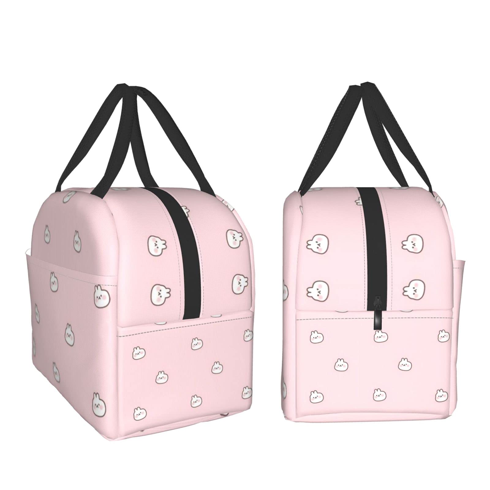 Insulated Lunch Bag for Women - Reusable Cooler Tote with Kawaii Rabbit Design, Leakproof Lunch Box Container for Office, Work, Travel & Picnic - Perfect for Meal Prep, School Lunches and Outdoor Activities