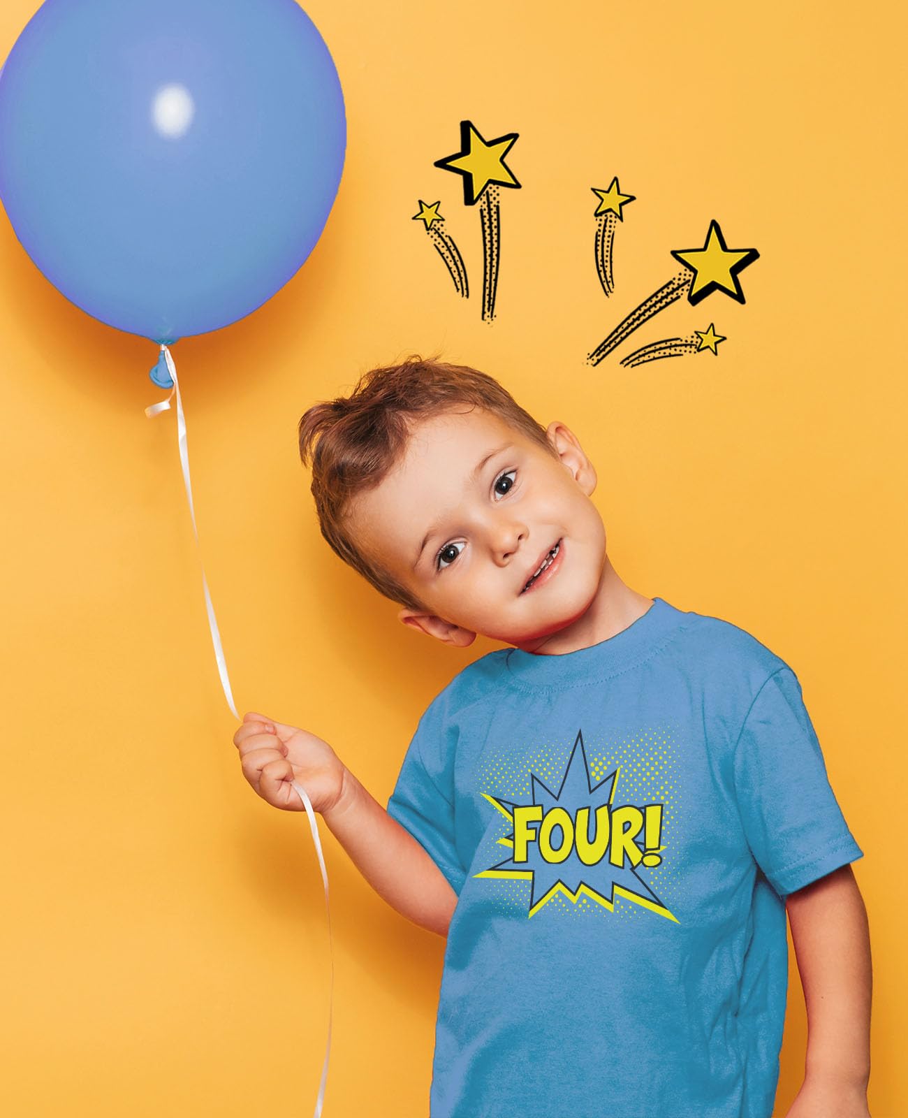 4th Birthday Shirt for Boys & Girls | 4 Years Old Superhero Party T-Shirt | Kids Birthday Gift | Perfect for Superhero Themed Parties & Birthday Celebrations