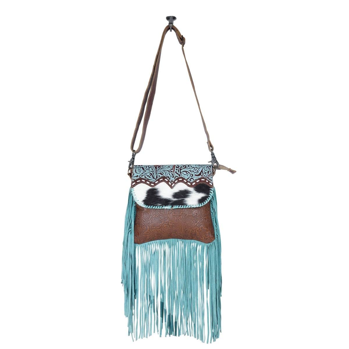 Myra Bag Conglomerate Genuine Leather & Hairon Crossbody Bag S-4680 - Stylish Women's Shoulder Purse for Work, Travel & Everyday Use