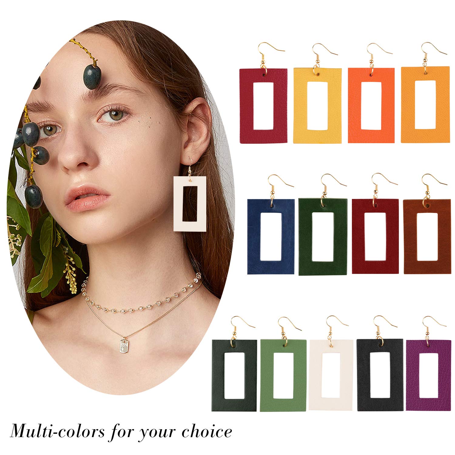 Stylish Lightweight Leather Dangle Earrings for Women - Trendy Drop Earrings for Girls, Perfect Gift for Her - Ideal for Parties, Weddings & Everyday Wear