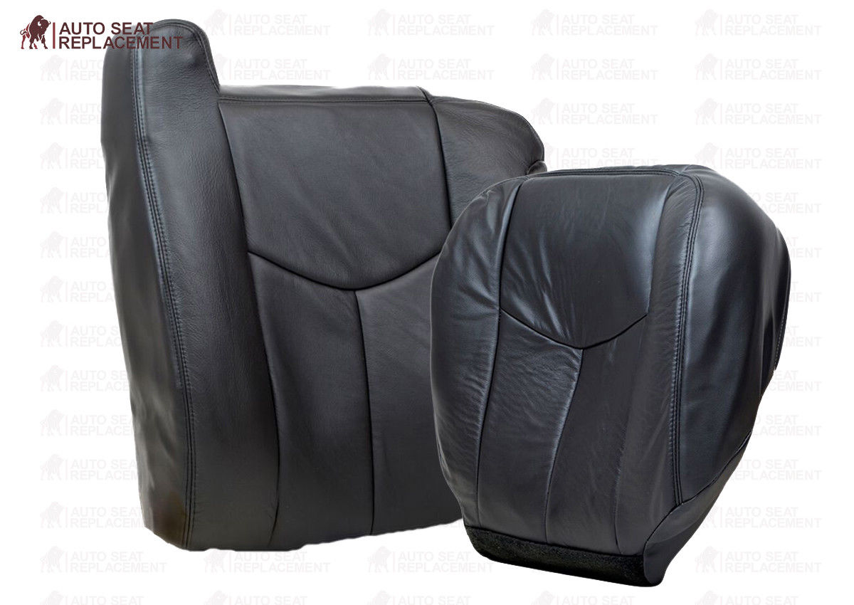 2003-2007 GMC Sierra Seat Covers - Premium Dark Gray Leather or Vinyl Seat Protectors for Trucks | Durable & Comfortable for Daily Driving & Road Trips