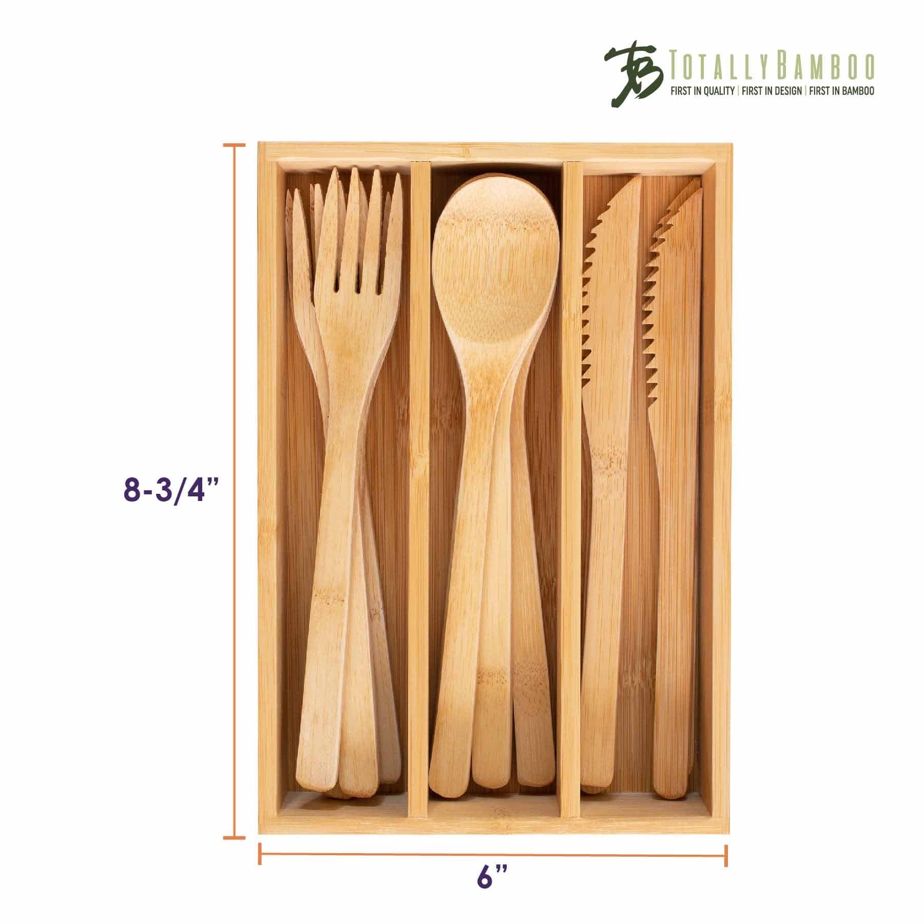 12-Piece Reusable Bamboo Cutlery Set with Travel Case | Eco-Friendly Utensils for Camping, Picnics & Zero Waste Lifestyle