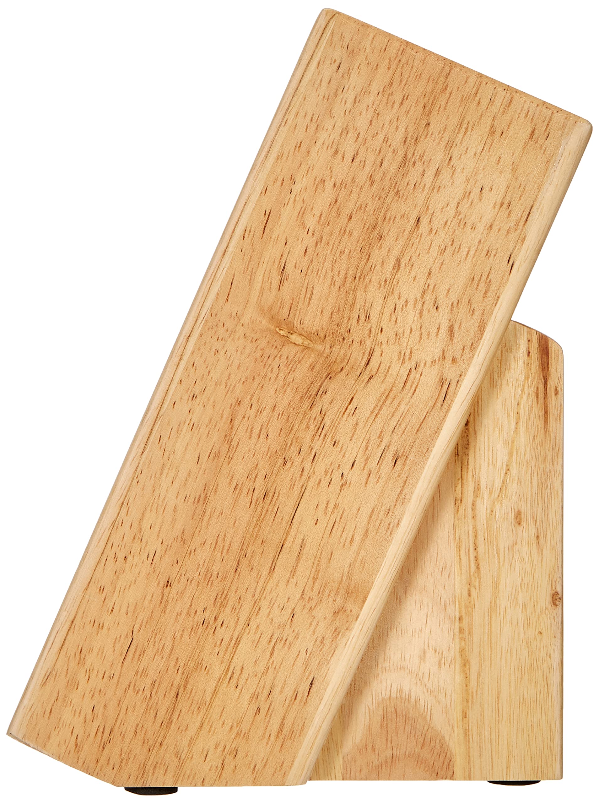 Premium Tescoma Universal Wooden Knife Block Holder - Fits 5 Knives & Scissors with Sharpening Steel | Perfect for Kitchen Organization & Countertop Storage