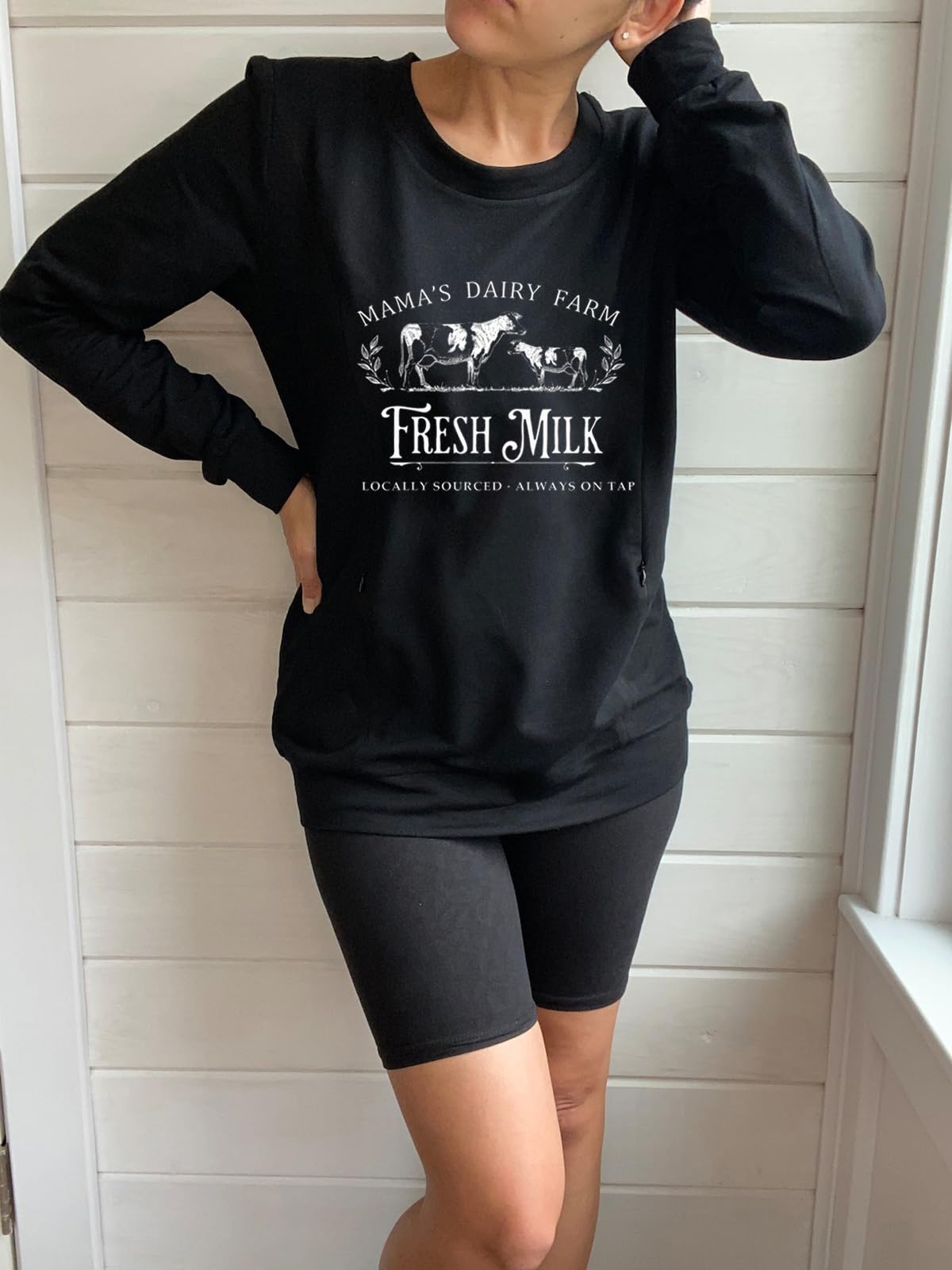 Comfortable Women's Nursing Sweatshirt with Zipper - Breastfeeding Friendly Maternity Pullover for Nursing Mothers | Perfect for Daily Wear, Outings & Pumping Sessions