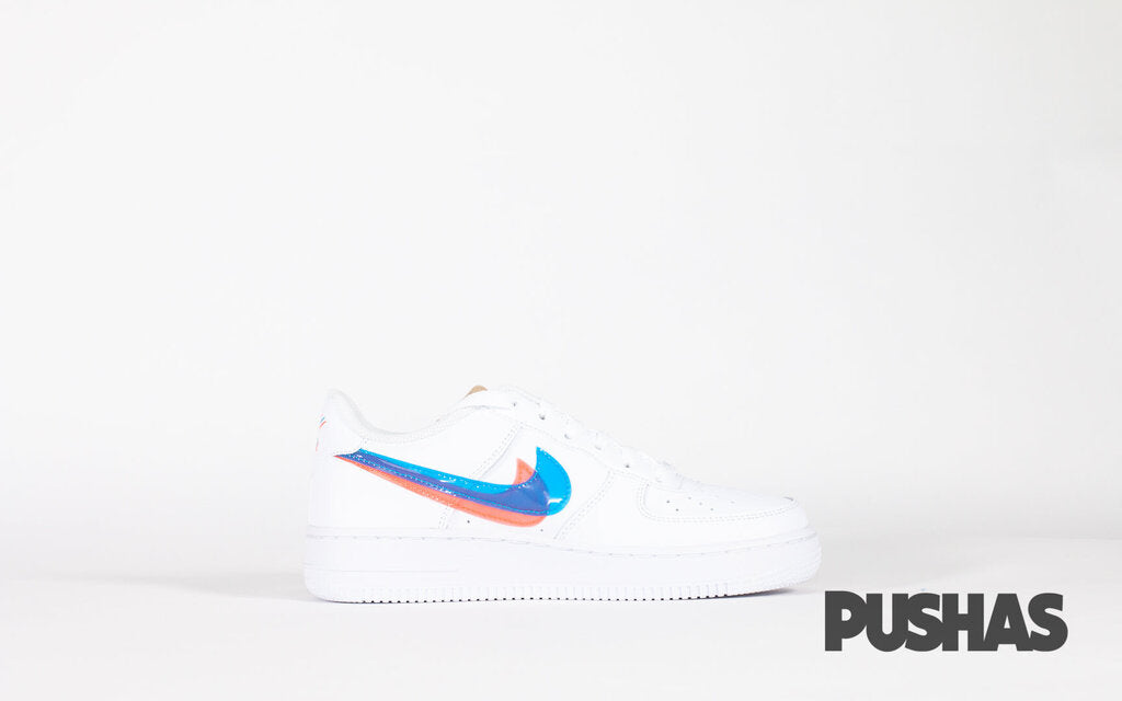 Nike Air Force 1 Low '3D Glasses' GS Sneakers - Classic White Basketball Shoes for Women & Girls - Perfect for Casual Wear, Street Style & Sneaker Collection