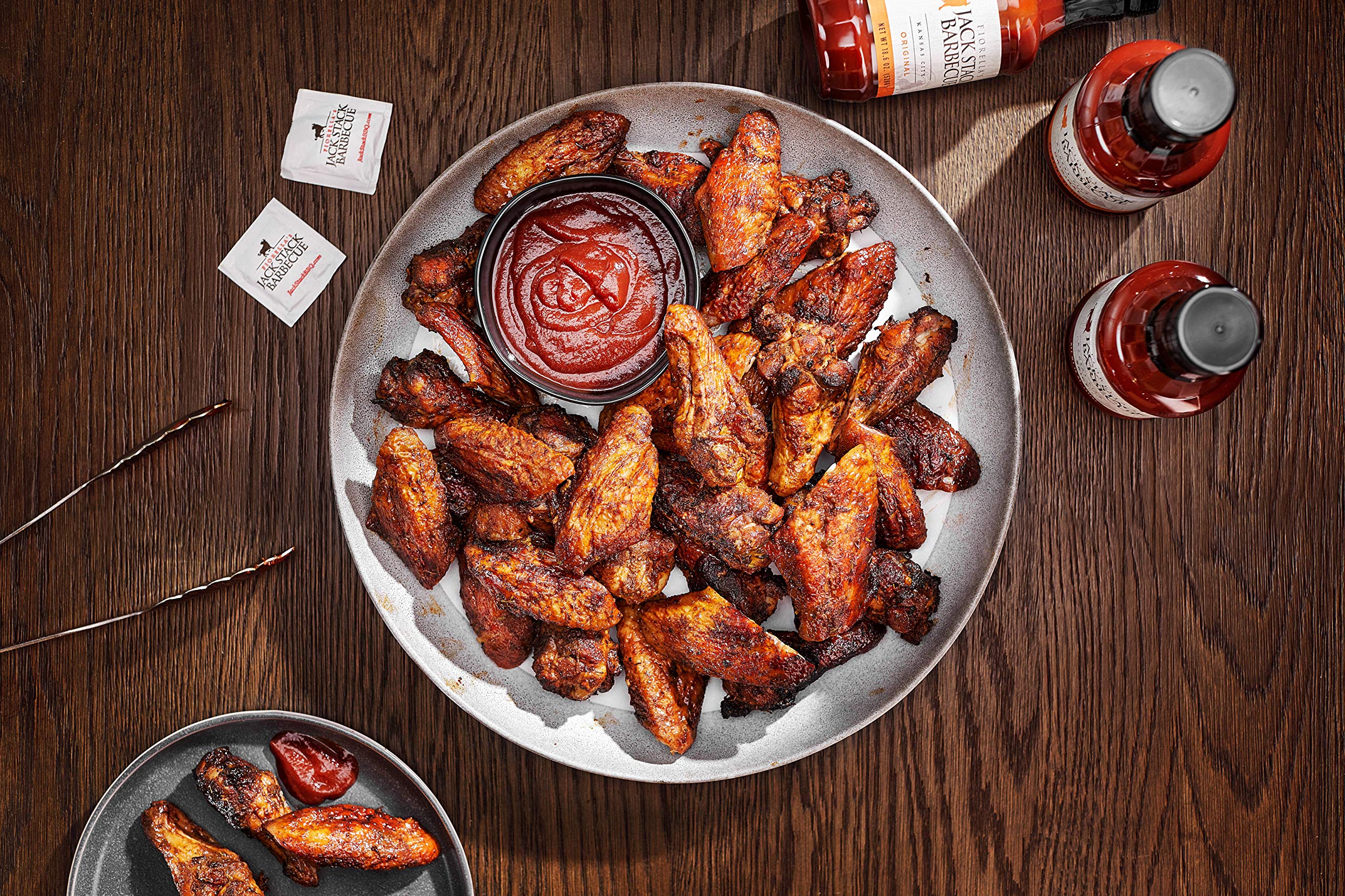 Jack Stack Barbecue Hot Sauce - Kansas City Cayenne Pepper BBQ Sauce 2 Pack (2x18oz) - Spicy Smoked KC BBQ Sauce for Ribs, Wings & Grilling - Authentic Kansas City Flavor