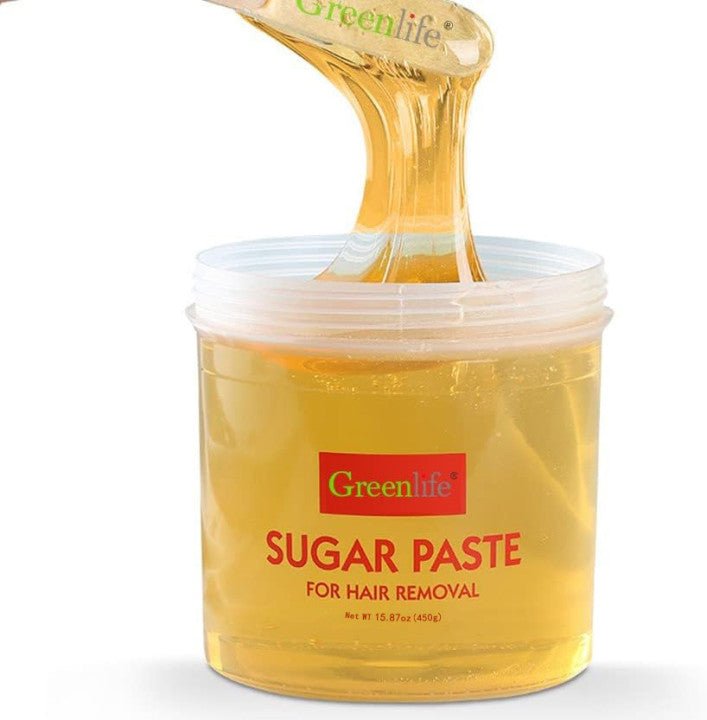 Greenlife Microwaveable Natural Depilatory Professional Sugar Wax 500g - All-Natural Hair Removal Wax for Smooth Skin at Home, Salon & Spa Use