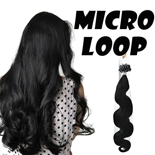 1 Microlink Body Wave #1B Natural Black