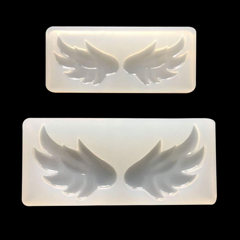 5pcs Wing Silicone Molds for DIY Jewelry, Chocolate, Gummies, Resin, Cookies & Pastry - Perfect for Necklace Pendants, Cake Decorations & Crafting Projects
