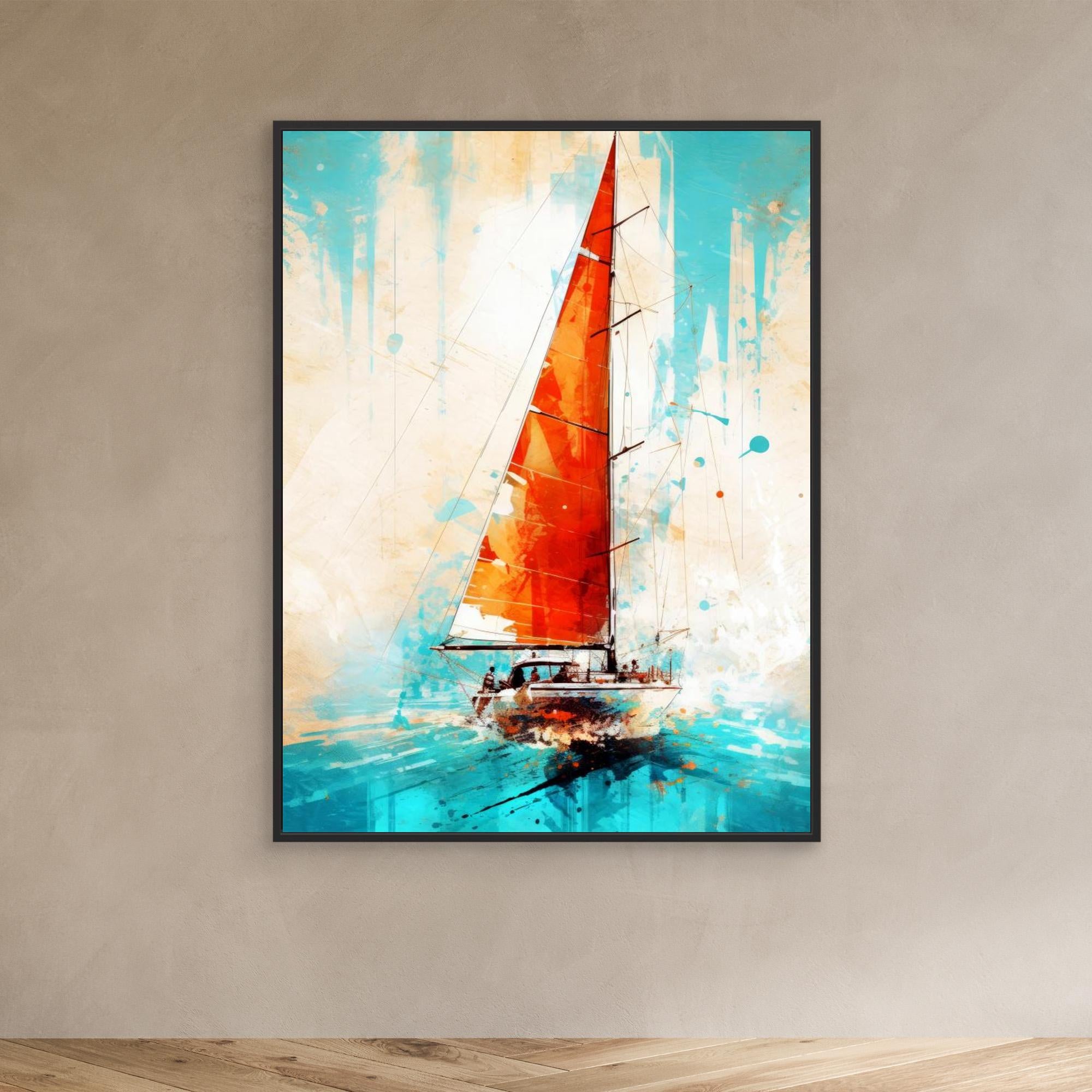Premium Canvas Print - Yacht Racing Sport Art 9 by Justyna Jaszke | Nautical Wall Decor for Living Room, Office & Coastal Homes