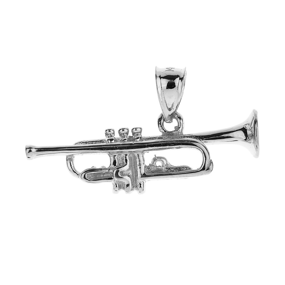 925 Sterling Silver Music Note Trumpet Pendant Necklace for Women - Elegant Musical Instrument Jewelry Gift for Musicians, Band Members & Music Lovers - Perfect for Concerts, Performances & Special Occasions
