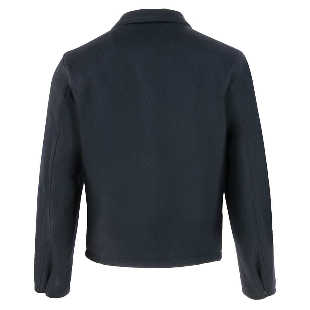 Schott NYC 701 Men's Wool Coach Jacket in Navy - Classic Vintage Outerwear for Casual Wear & Urban Style