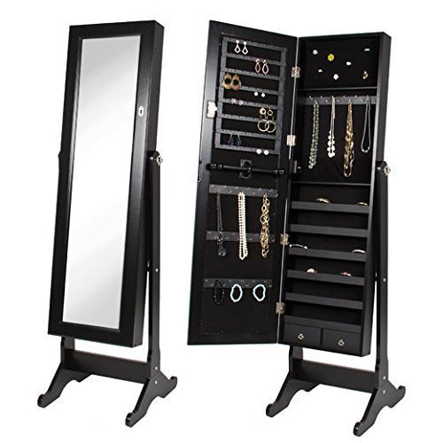 Best Square Espresso Mirrored Cabinet Armoire - Stylish Storage for Bedroom, Bathroom & Entryway Organization