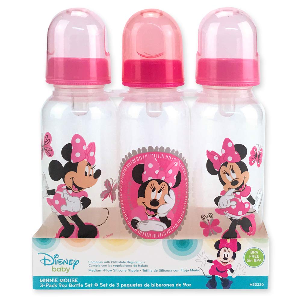 Minnie Mouse 3-Pack Stainless Steel Water Bottle Set for Kids - BPA-Free, Leak-Proof, Insulated Tumblers for School, Travel & Disney Theme Parks