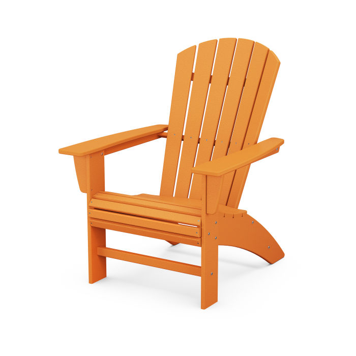 POLYWOOD Nautical Curveback Adirondack Chair - Durable Outdoor Furniture for Patio, Poolside & Beach - Weather-Resistant Plastic Adirondack Chair for Garden, Deck & Backyard Relaxation